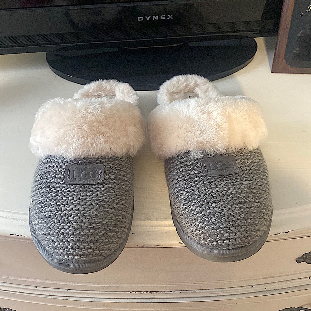 UGG cozy slippers charcoal grey